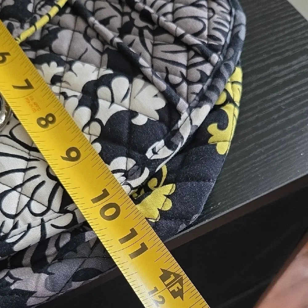 Floral Quilted Crossbody Bag - Black, Yellow, White